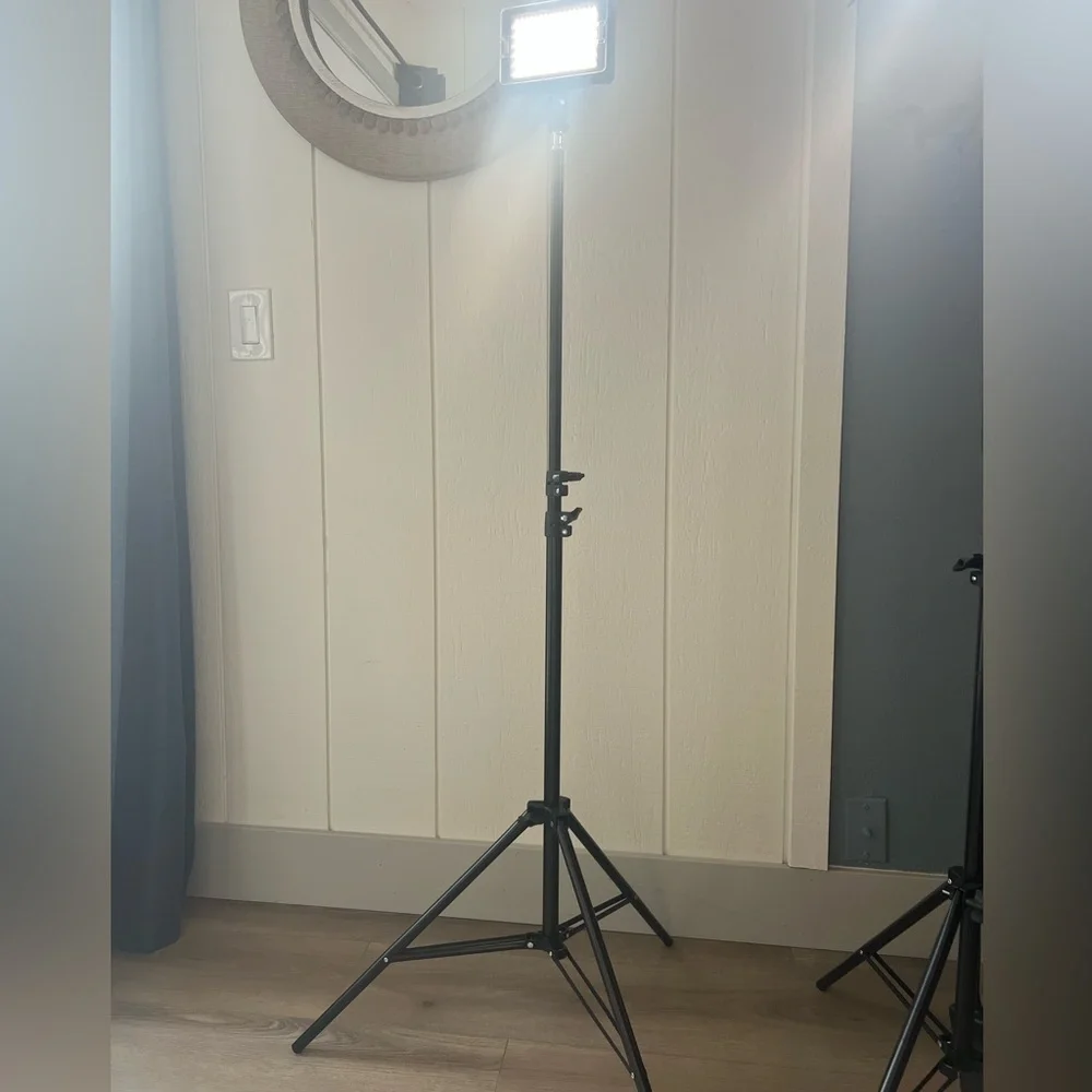 Black Adjustable LED Video Light Stand (Just the STAND ONLY)